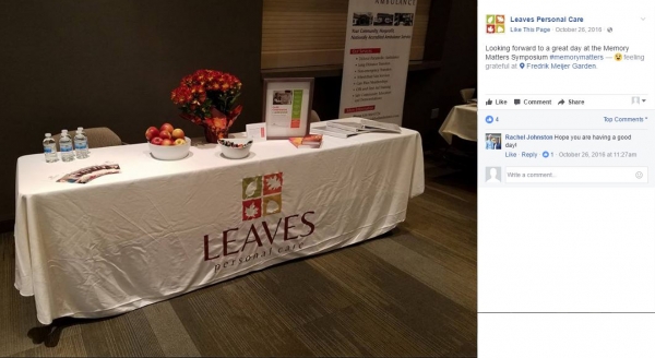 Leaves Personal Care | Full Color 6' Custom Table Cover
