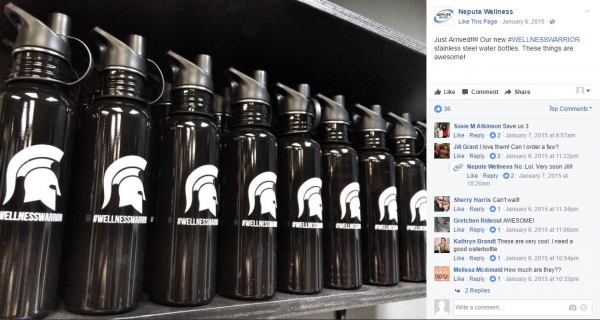 Neptune Wellness Center | 25 oz Stainless Steel Water Bottle