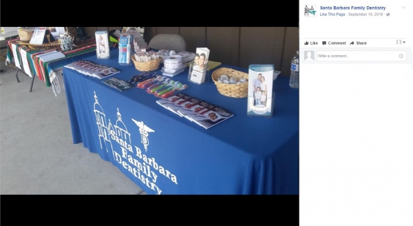 Santa Barbara Family Dentistry | 6' Custom Tablecloth