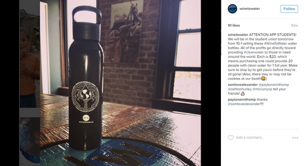 Wine To Water | 20 oz Aluminum Sports Bottle